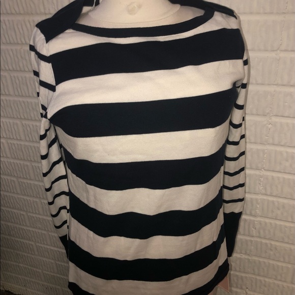 Tommy Hilfiger Sweaters - Tommy Hilfiger M Blue White Stripe Light Sweater NWT NEW